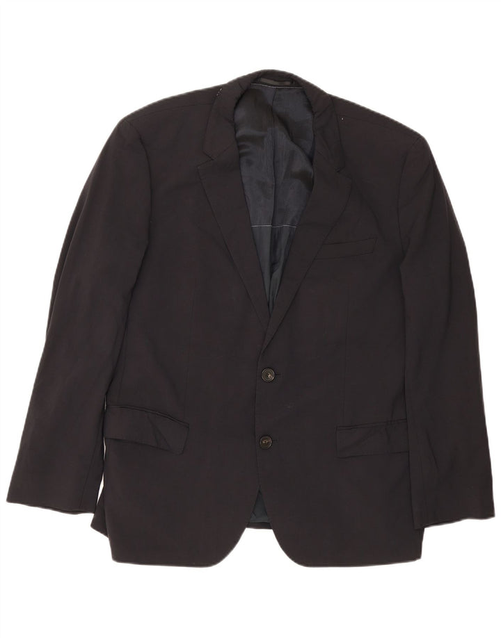Hugo Boss Herren-Blazer mit 2 Knöpfen, EU 54, 2XL, marineblaue Schurwolle