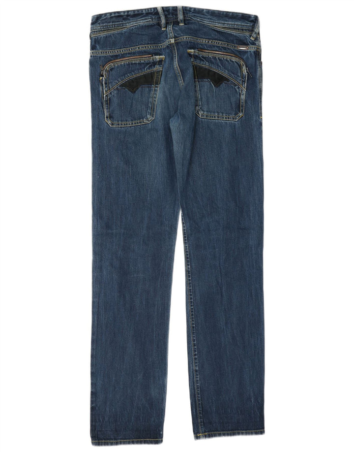Diesel Herren Poiak Straight Jeans W31 L34 Blaue Baumwolle