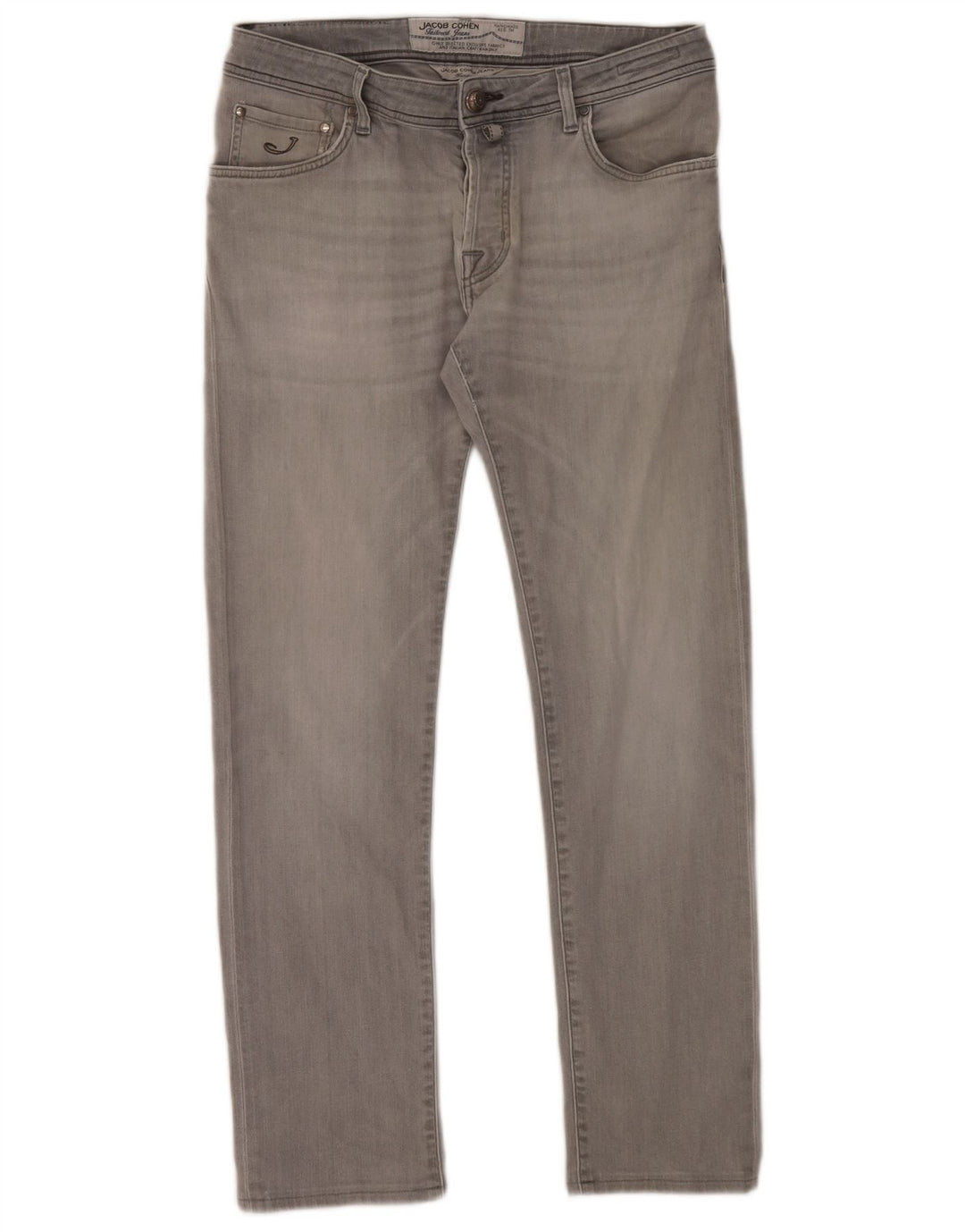Jacob Cohen Herren Slim Jeans W34 L30 Graue Baumwolle