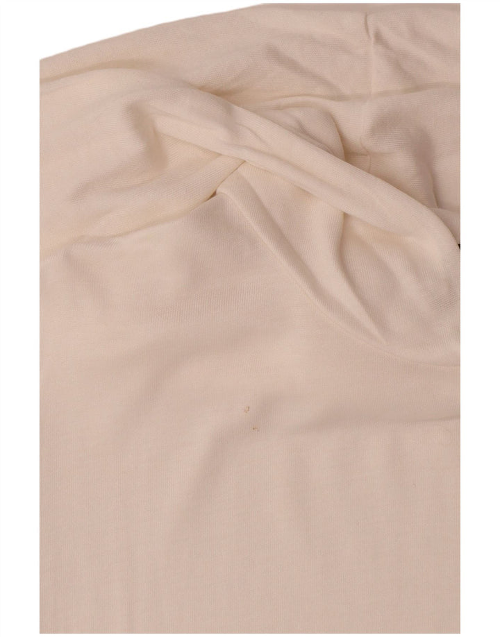 Massimo Dutti Damen Kapuzenpullover UK 12 Medium White Lyocell