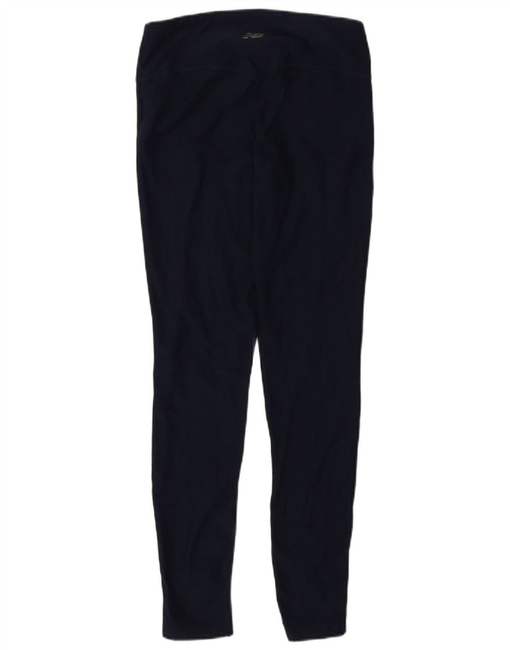 NEW BALANCE Damen Leggings UK 8 Small Marineblau Polyester