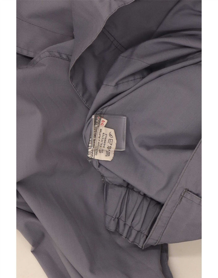 Vintage Herren Utility Jacke IT 54 2XL Blau Polyester