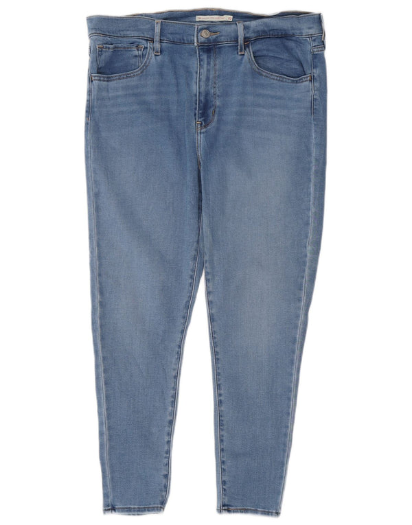 Levi's Damen 720 High Rise Super Skinny Cropped Jeans W33 L25 Blaue Baumwolle