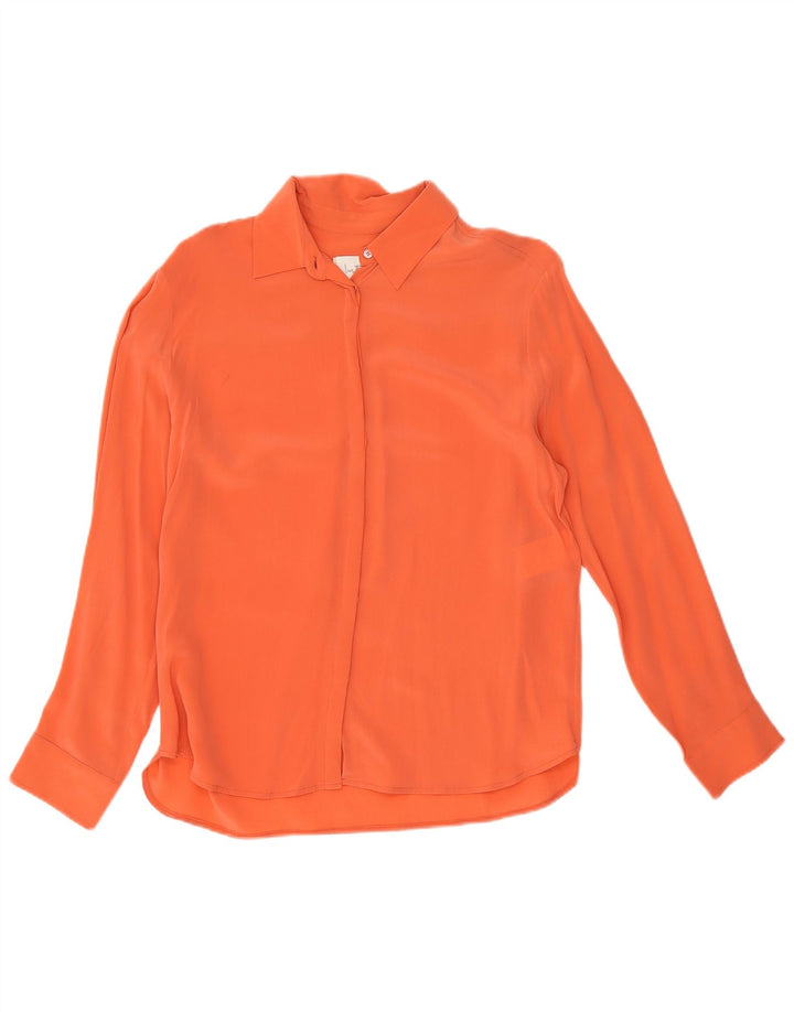 Intrend Damen-Hemdbluse, UK 10, Größe S, orangefarbene Seide