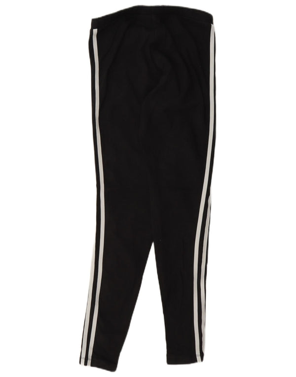 Adidas Damen Leggings UK 10 Small Schwarz Baumwolle