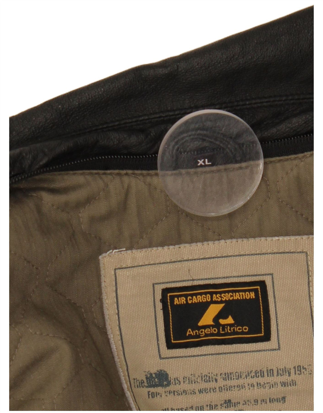 ANGELO LITRICO Herren Lederjacke UK 42 XL Schwarzes Leder