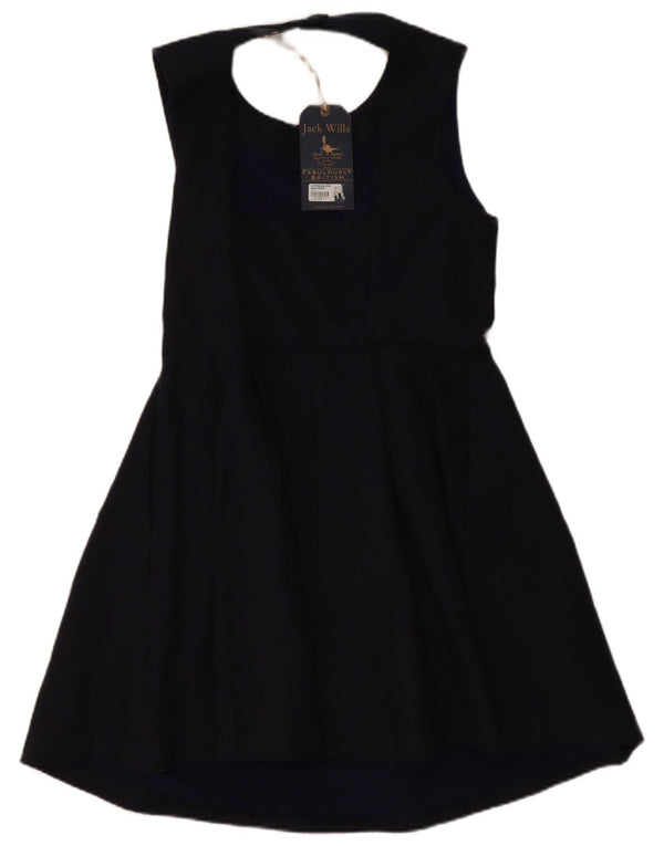 Jack Wills Ärmelloses Neckholder-Kleid für Damen, Größe 44, Marineblau, Chevron-Muster