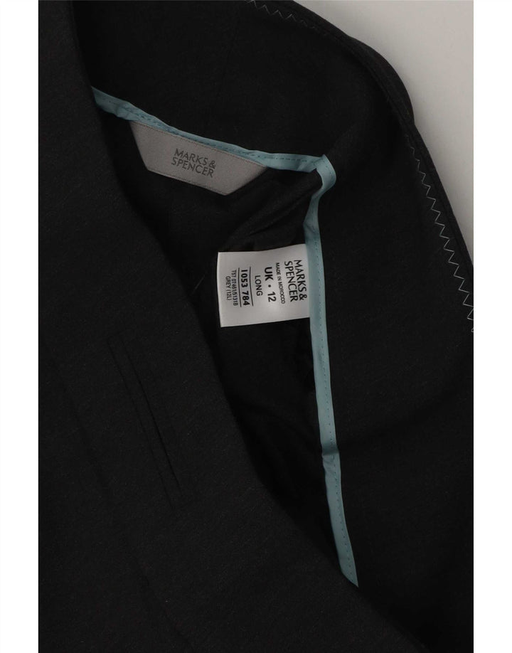 Marks & Spencer Damen Bootcut-Anzughose UK 12 Medium W32 L31 Grau