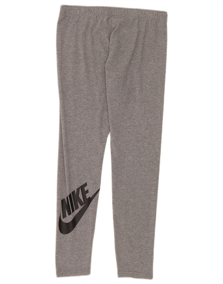 Nike Womens Graphic Leggings UK 14 Large Grau meliert