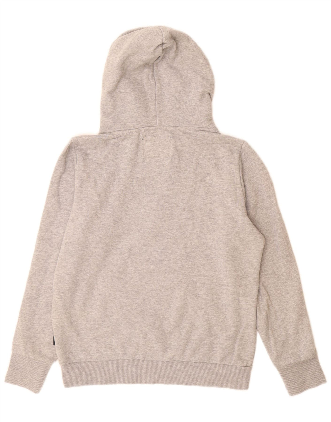 SUPERDRY Damen-Kapuzenpullover mit Grafik, UK 14, Größe L, grau meliert, Baumwolle