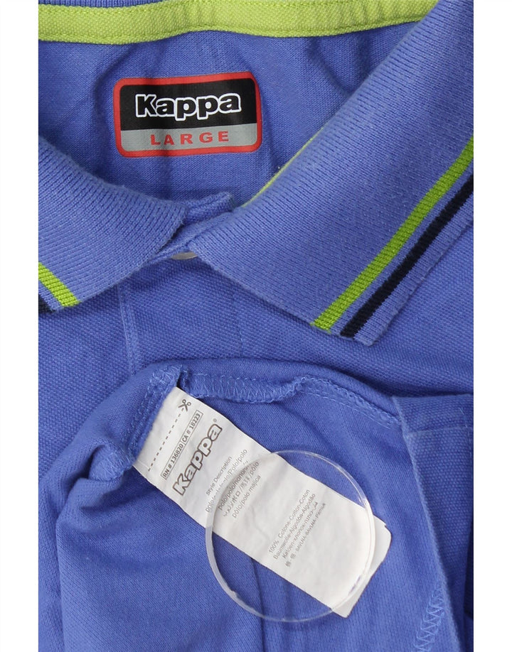 Kappa Herren-Poloshirt, große blaue Baumwolle