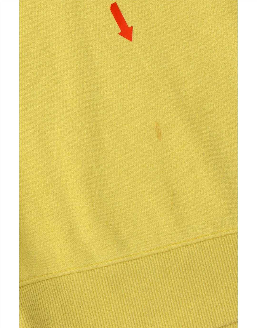 CALVIN KLEIN JEANS Womens Graphic Sweatshirt Jumper UK 14 Medium Yellow Vintage Calvin Klein Jeans and Second-Hand Calvin Klein Jeans from Messina Hembry 