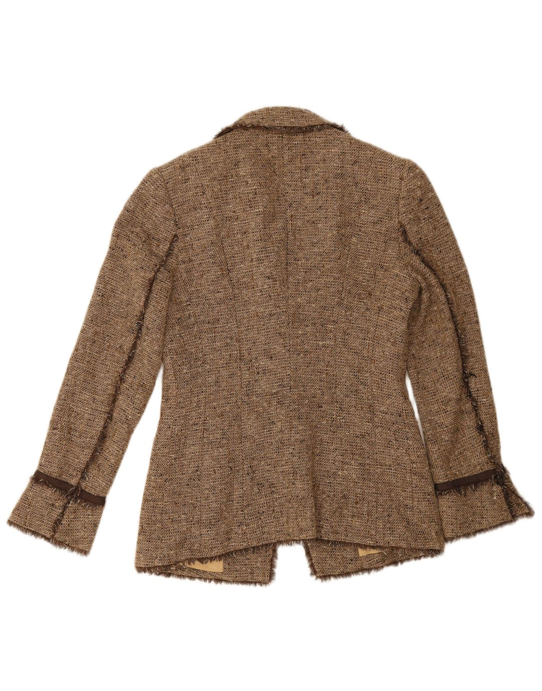 FENN WRIGHT MANSON Womens 1 Button Blazer Jacket UK 10 Small Brown Flecked