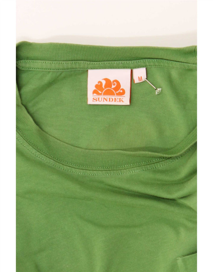 Sundek Herren Grafik-T-Shirt-Oberteil Mittelgrün