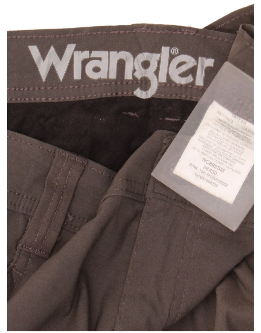 Wrangler Herren gerade Cargohose W36 L30 graues Nylon