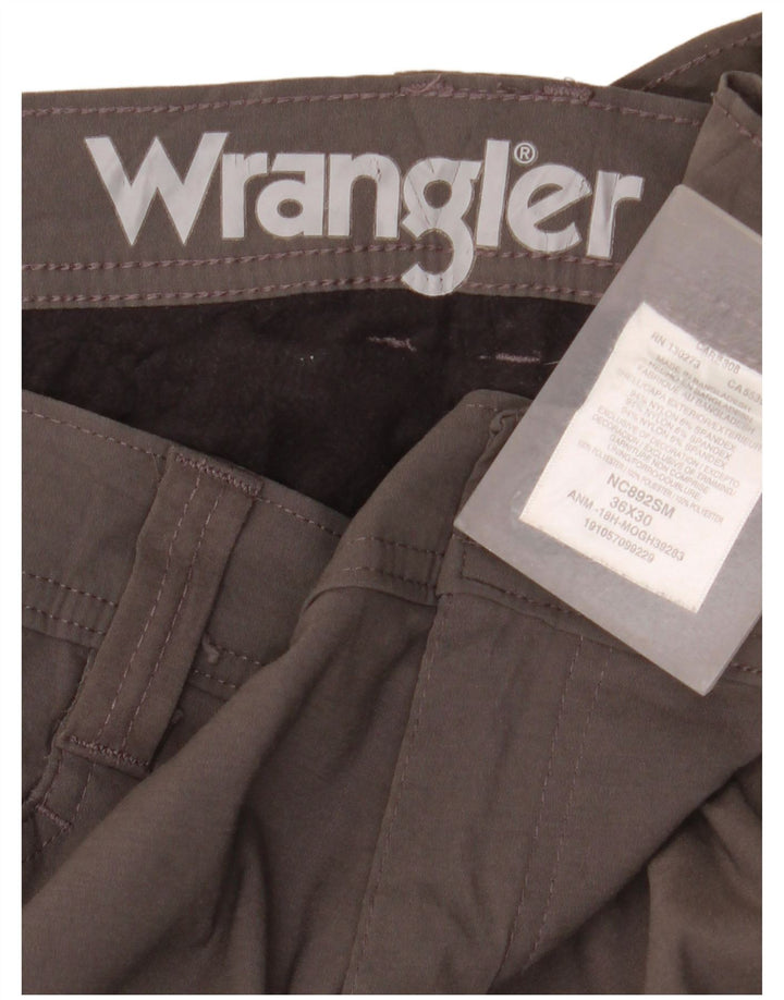 Wrangler Herren gerade Cargohose W36 L30 graues Nylon