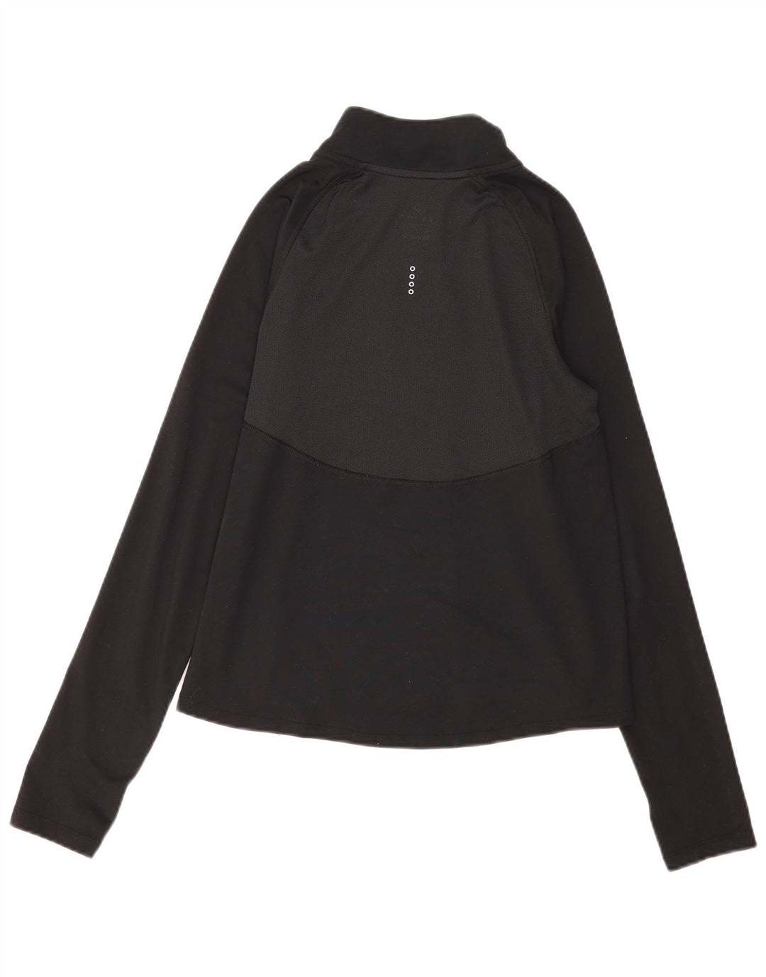Nike Womens Dri Fit Zip Neck Pullover Trainingsanzug Top UK 10 Small Schwarz