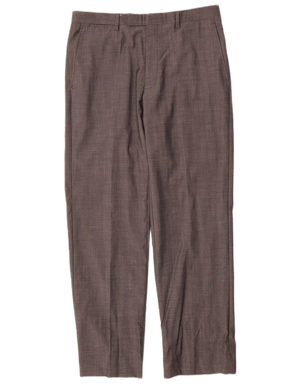Marks & Spencer Herren Autograph Gerade Anzughose W34 L31 Graue Wolle
