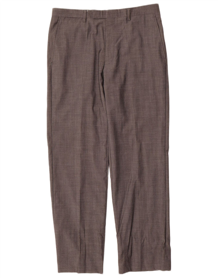 Marks & Spencer Herren Autograph Gerade Anzughose W34 L31 Graue Wolle