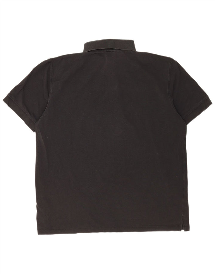 Hugo Boss Herren-Poloshirt, groß, schwarze Baumwolle