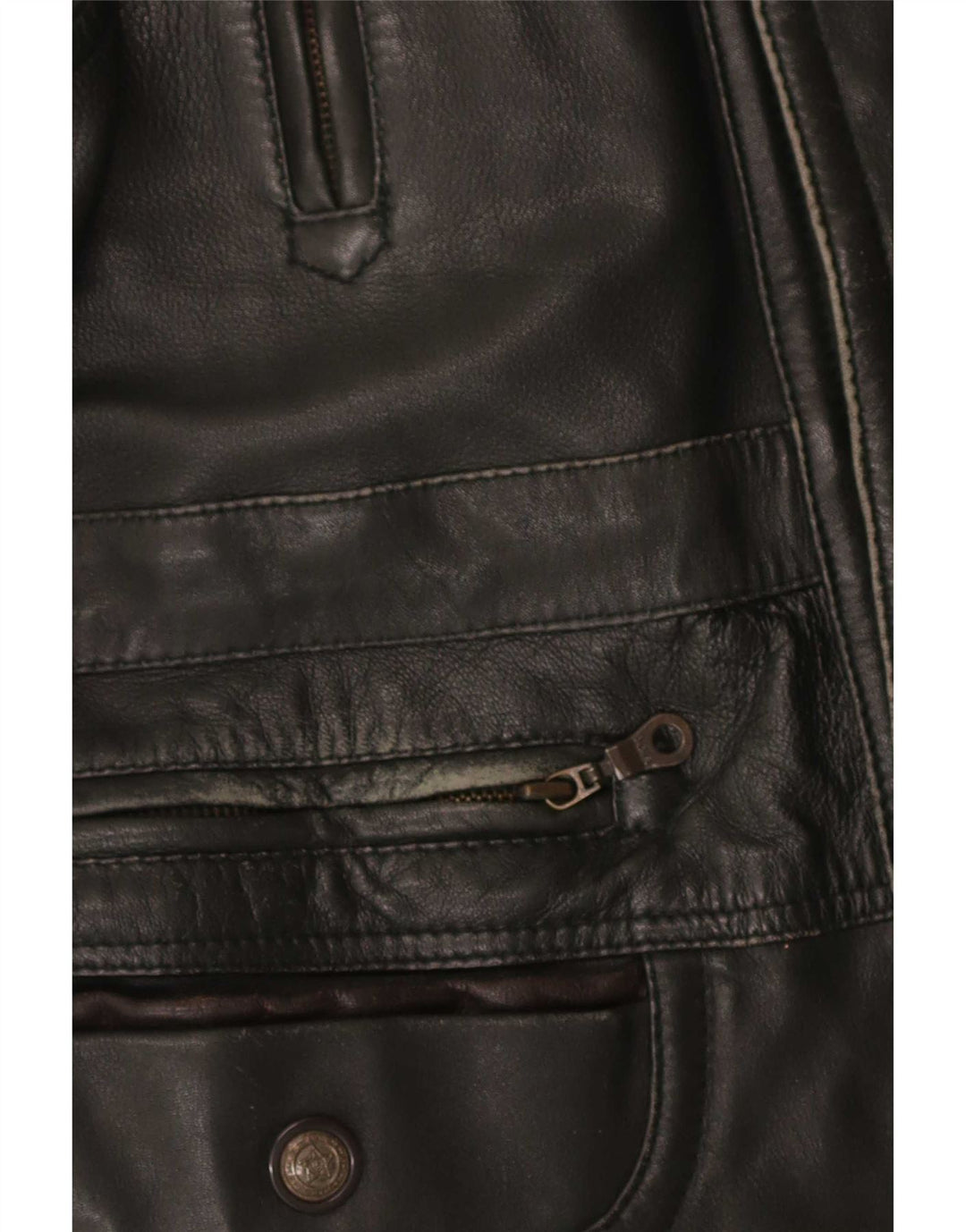 Shelter Bay Herren Ledermantel UK 38 Medium Schwarz