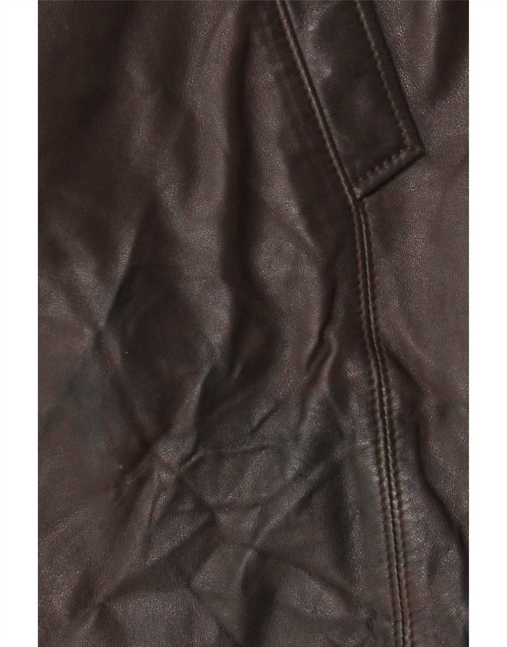 Mabrun Damen Ledermantel UK 16 Großes braunes Leder