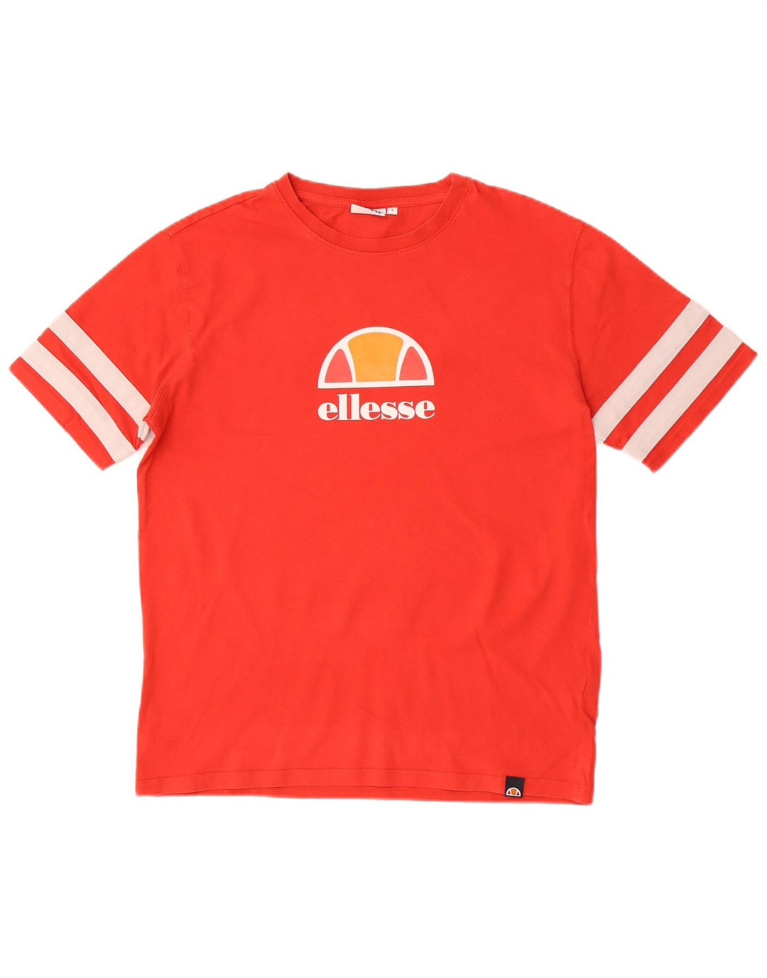 Ellesse Herren-T-Shirt mit Grafik, Größe S, rote Baumwolle