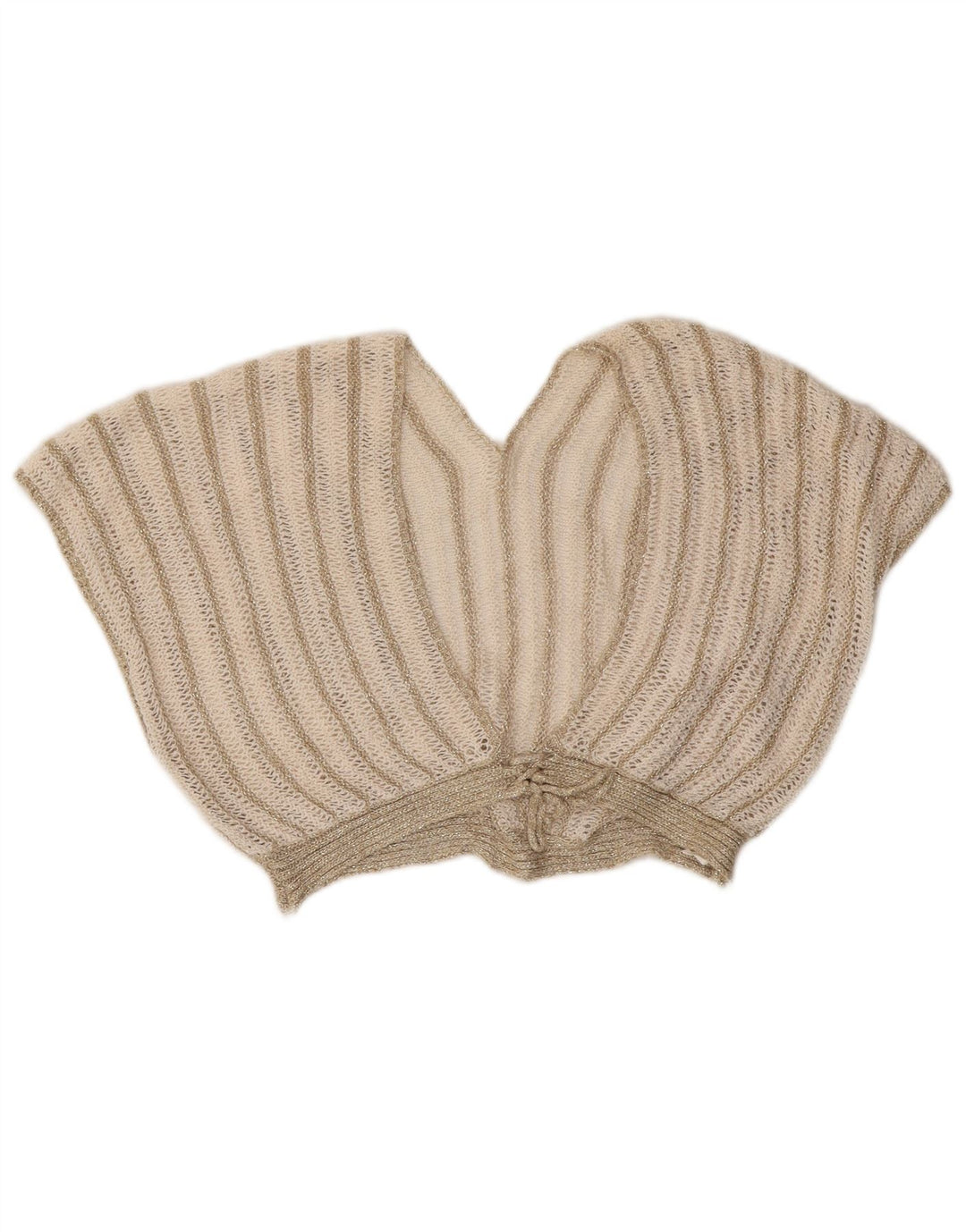 Vintage Damen 2-teiliges Rockset UK 8 Small W26 Beige gestreift aus Acryl