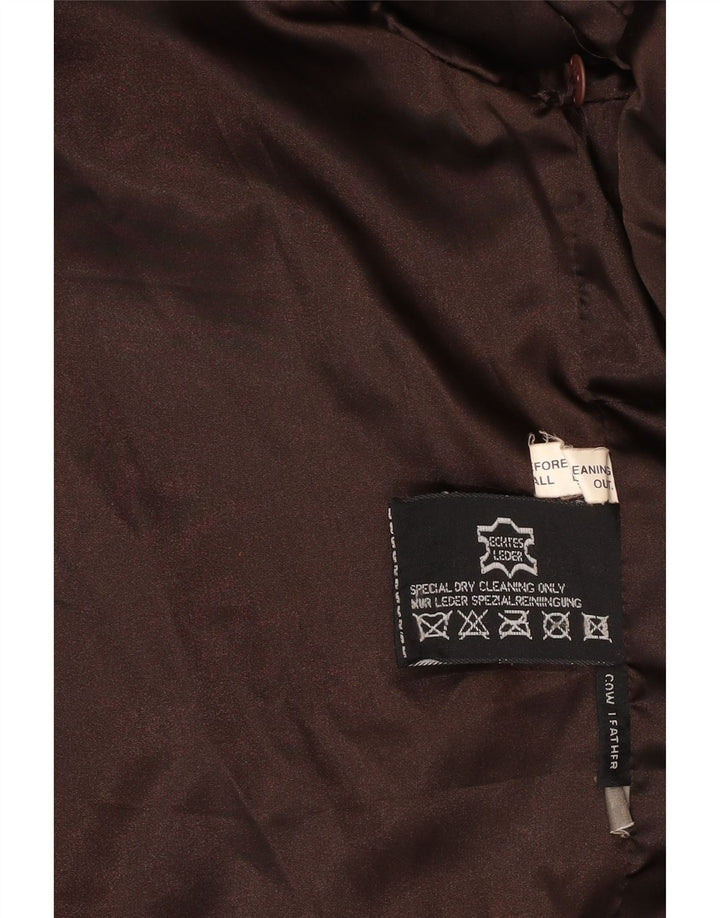 VINTAGE Herren Lederjacke UK 40 Großes braunes Leder