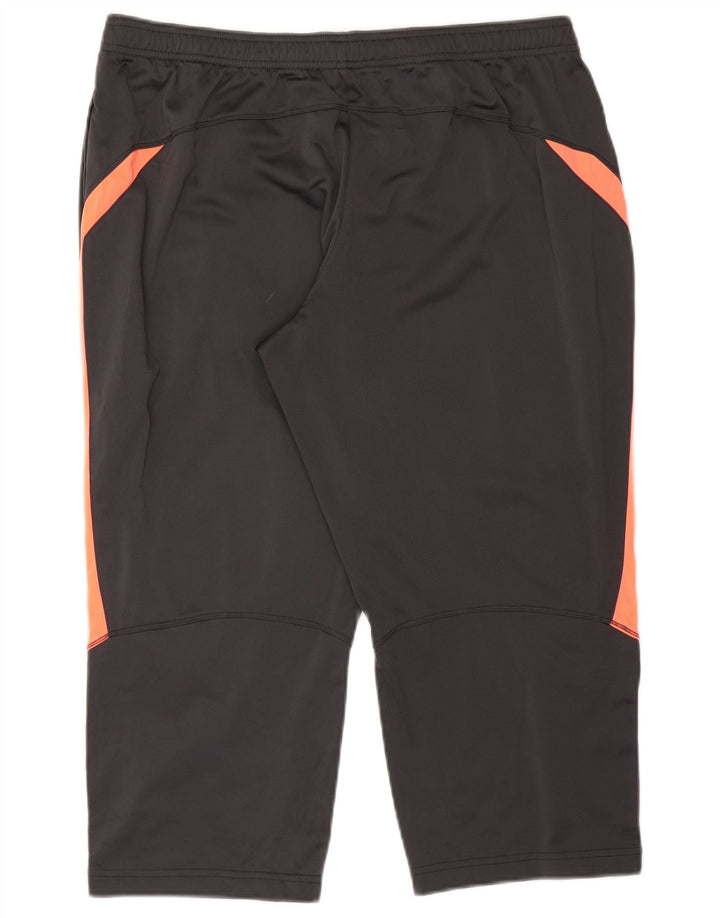 Nike Damen Capri-Trainingshose UK 18 XL Graues Colourblock-Polyester