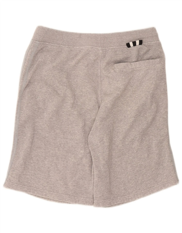 Adidas Herren-Sportshorts aus mittelgrau gefleckter Baumwolle