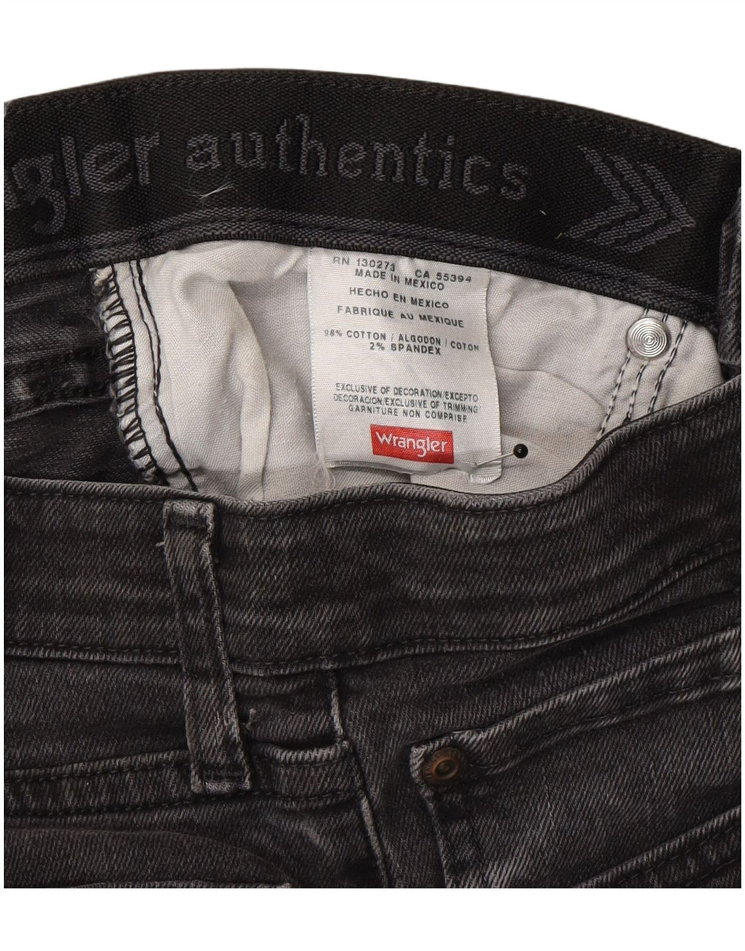Wrangler Herren Straight Jeans W28 L30 Graue Baumwolle
