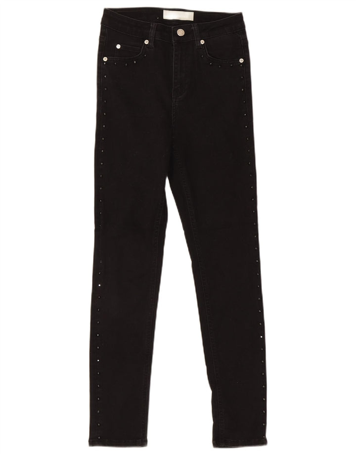 Max & Co. Damen Skinny Jeans W26 L27 Schwarze Baumwolle