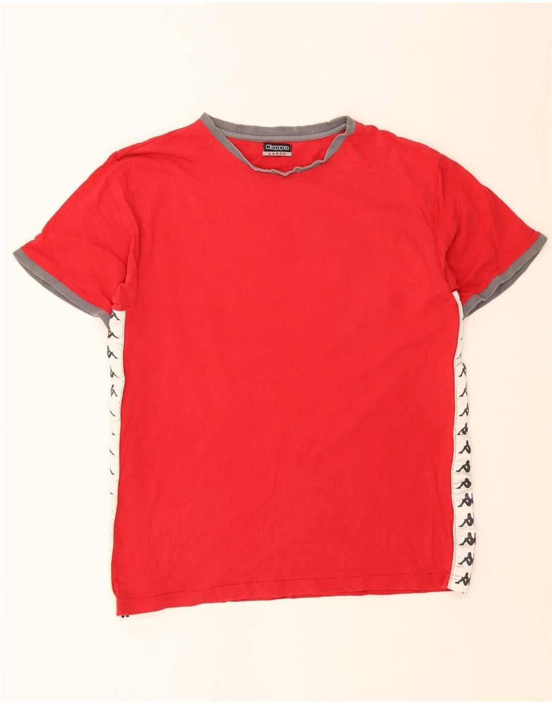 Kappa Herren-T-Shirt mit Grafik, groß, rot, Farbblock