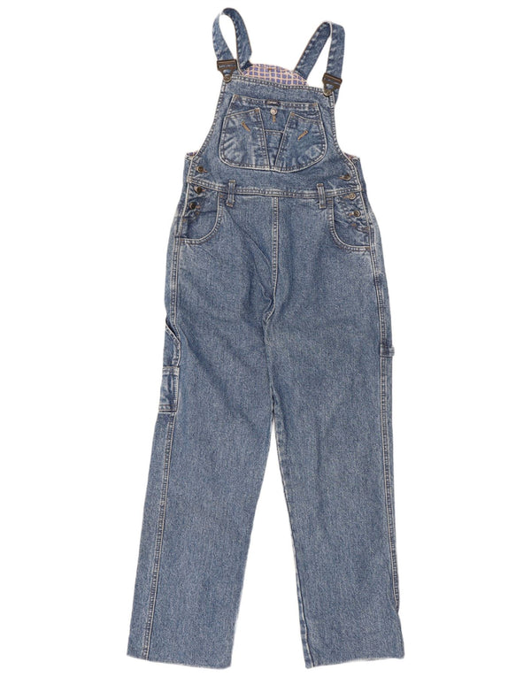 Vintage Damen-Latzhose, gerade Jeans, W29, L27, blaue Baumwolle