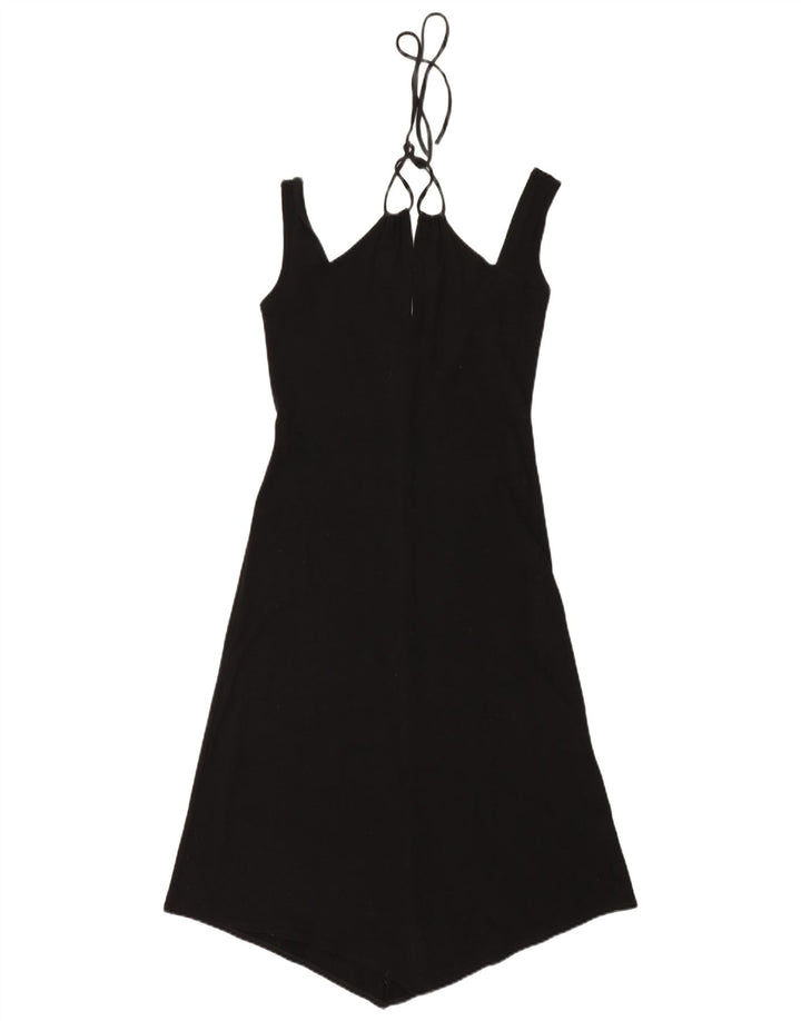 MAX & CO. Ärmelloses asymmetrisches Damenkleid UK 12 Mittelschwarze Viskose