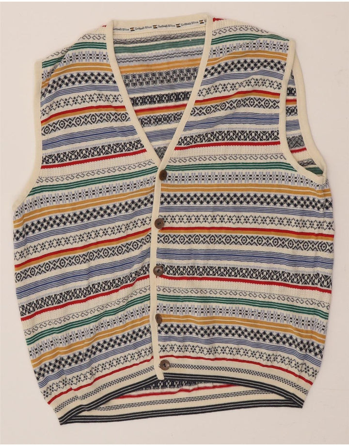 Gabriella Frattini Herren-Strickjacke, mittelgroß, mehrfarbig, Fair Isle