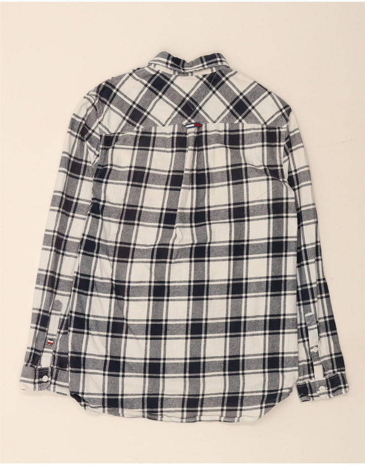 TOMMY HILFIGER Herren-Flanellhemd mit normaler Passform, klein, marineblau, kariert, Baumwolle