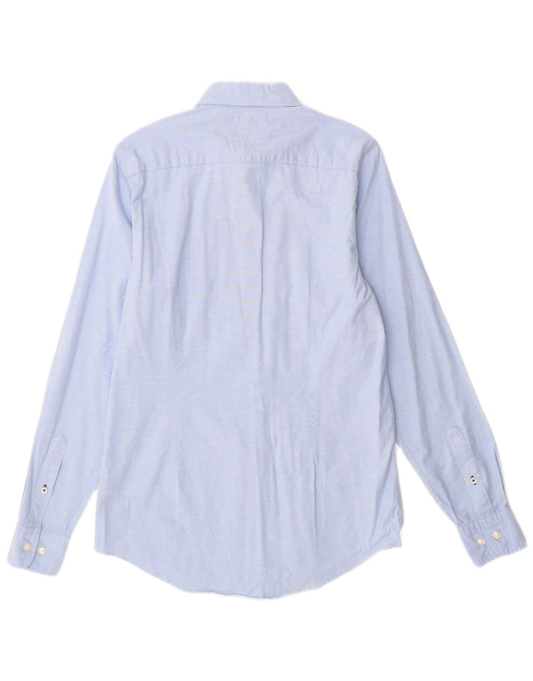 Tommy Hilfiger Herren-Slim-Fit-Hemd, klein, aus blauer Baumwolle