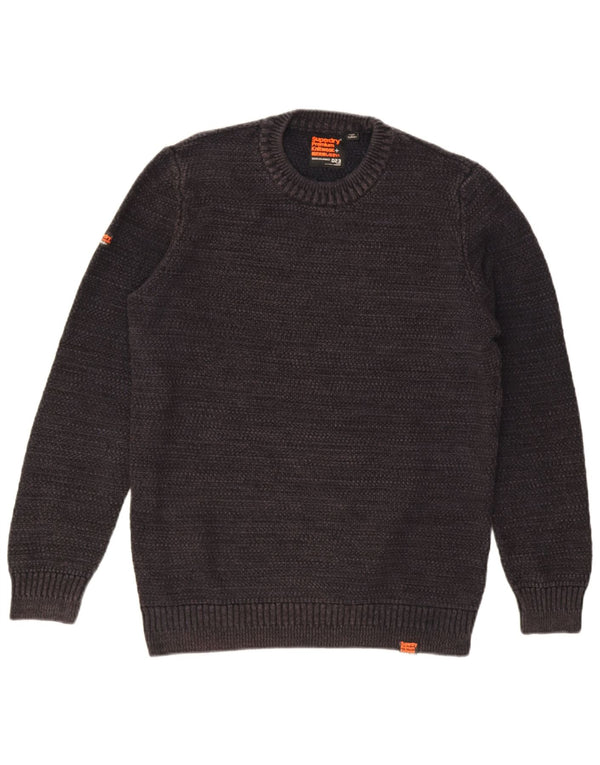 Superdry Mens Crew Neck Jumper Sweater 2XL Navy Blue Cotton