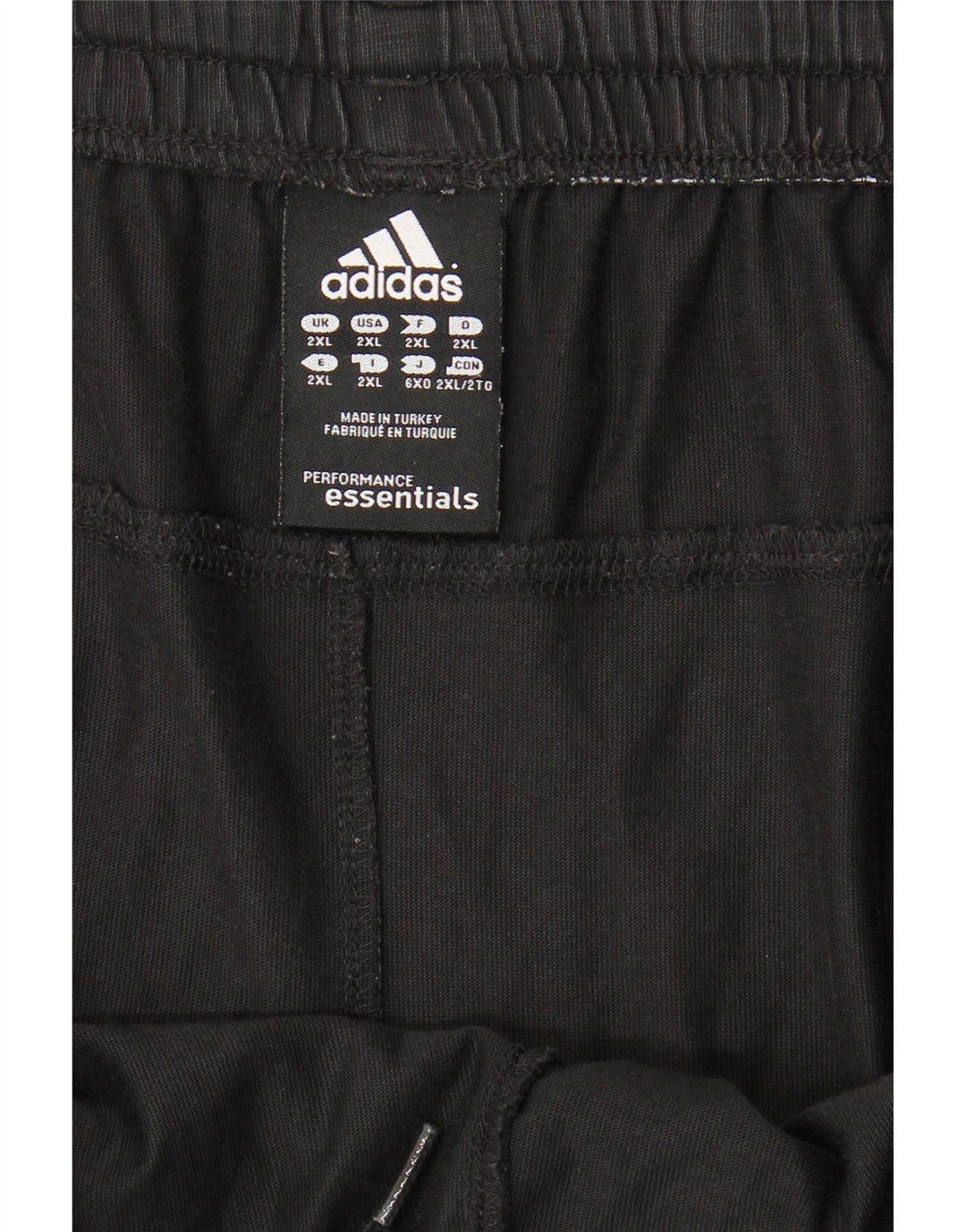 ADIDAS Herren Sport Shorts 2XL Schwarz Baumwolle