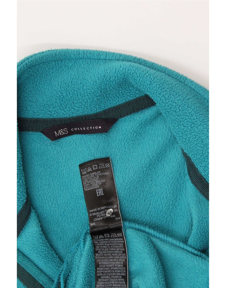 Marks & Spencer Damen Fleecejacke UK 6 XS Blau Polyester