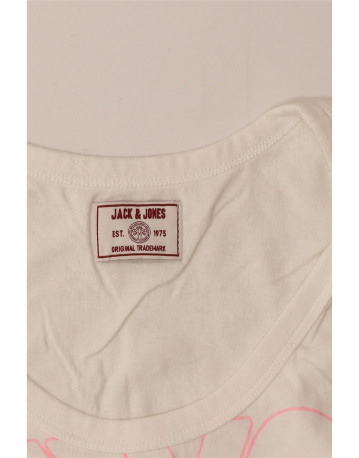 Jack & Jones Herren Grafik-Trägershirt, Größe S, Weiß
