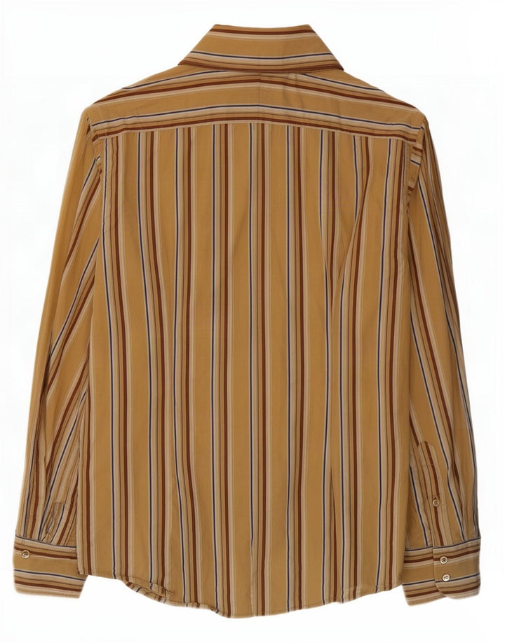 Benetton Herrenhemd Mittelbeige gestreift