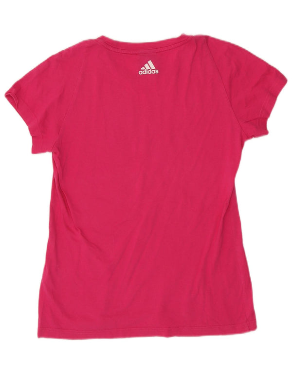 Adidas Damen Graphic T-Shirt Top UK 12/14 Mittelrosa