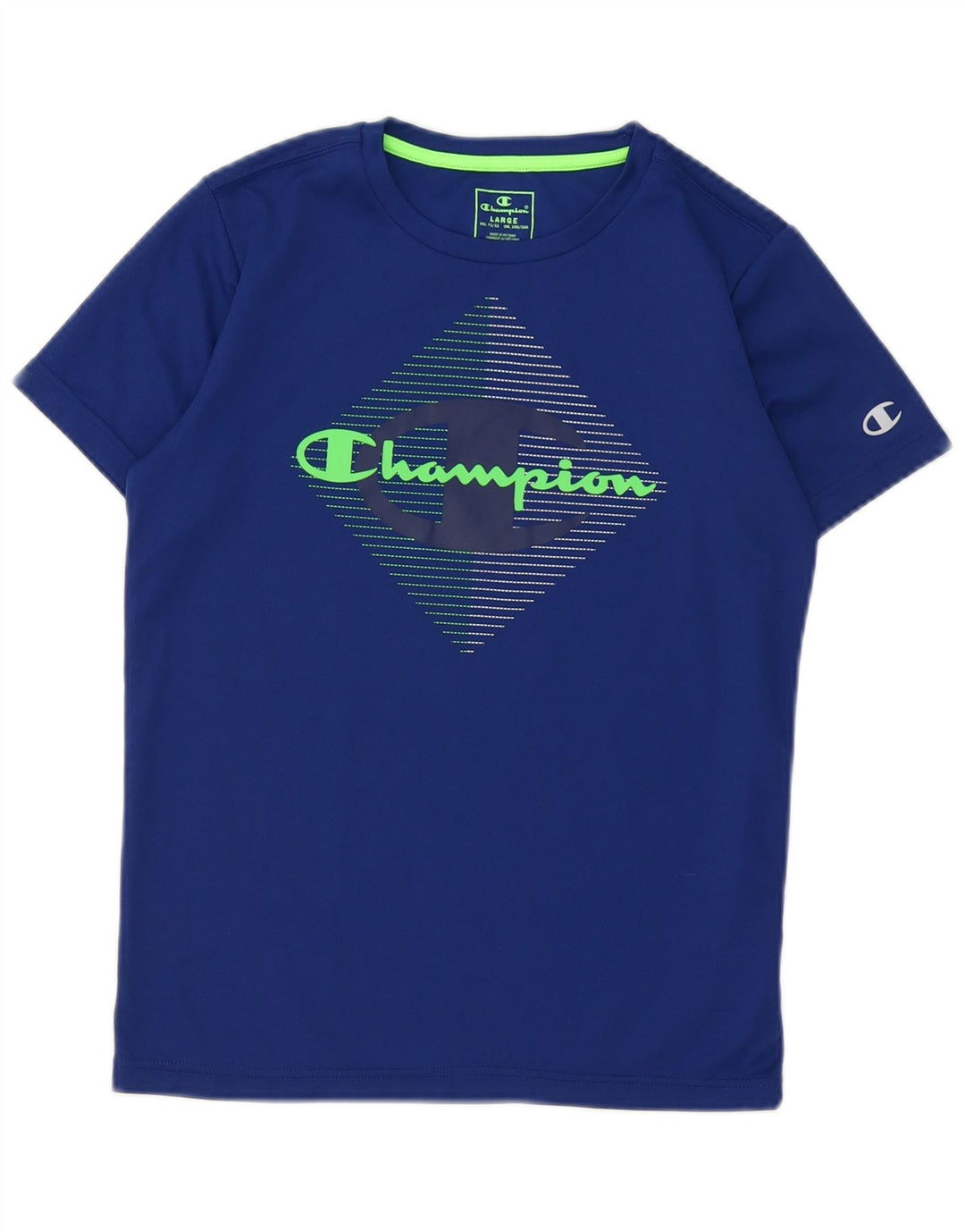 Champion T-Shirt mit Grafik für Jungen, 11–12 Jahre, Größe L, Blau, Polyester