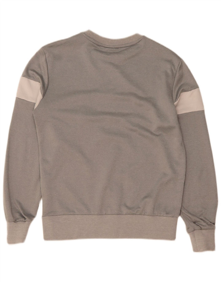 Ellesse Herren Grafik-Sweatshirt-Pullover Mittelgraues Colourblock-Polyester
