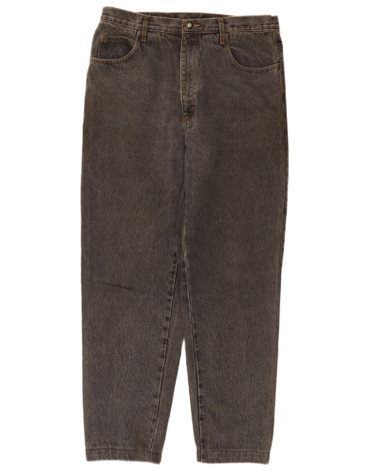 VINTAGE Damen Tapered Jeans W32 L30 Grau