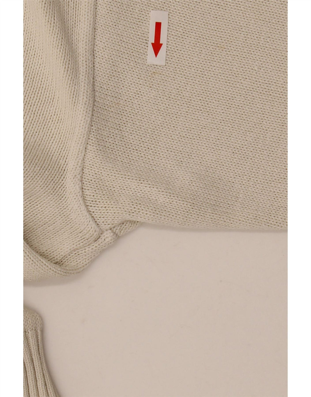 Rosner Damen-Pullover mit grafischem Rundhalsausschnitt, Größe 54, 3XL, gebrochenes Weiß