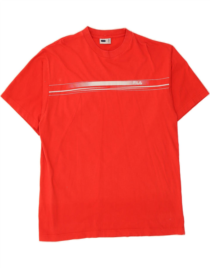 FILA Mens T-Shirt Top XL Red Vintage Fila and Second-Hand Fila from Messina Hembry 